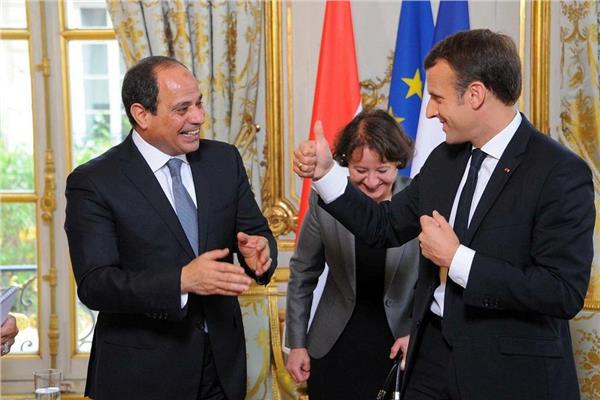 الرئيس السيسي وماكرون