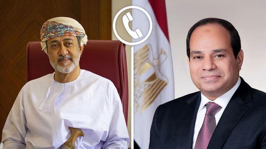 الرئيس السيسي يتلقى اتصالًا من سلطان عُمان لتهنئة عيد الأضحى