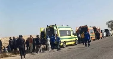 مصرع 3 أشخاص فى حادث تصادم سيارة