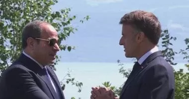 الرئيس السيسي ونظيره الفرنسي