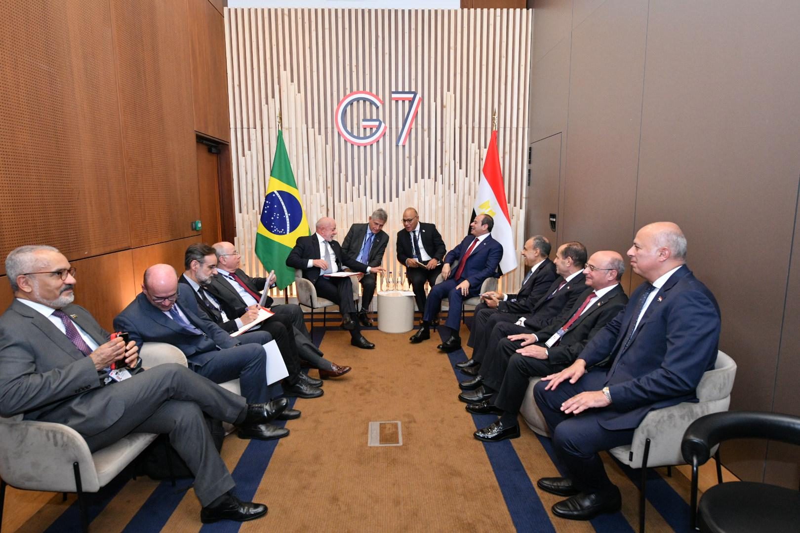 الرئيس عبد الفتاح السيسي ونظيره البرازيلي