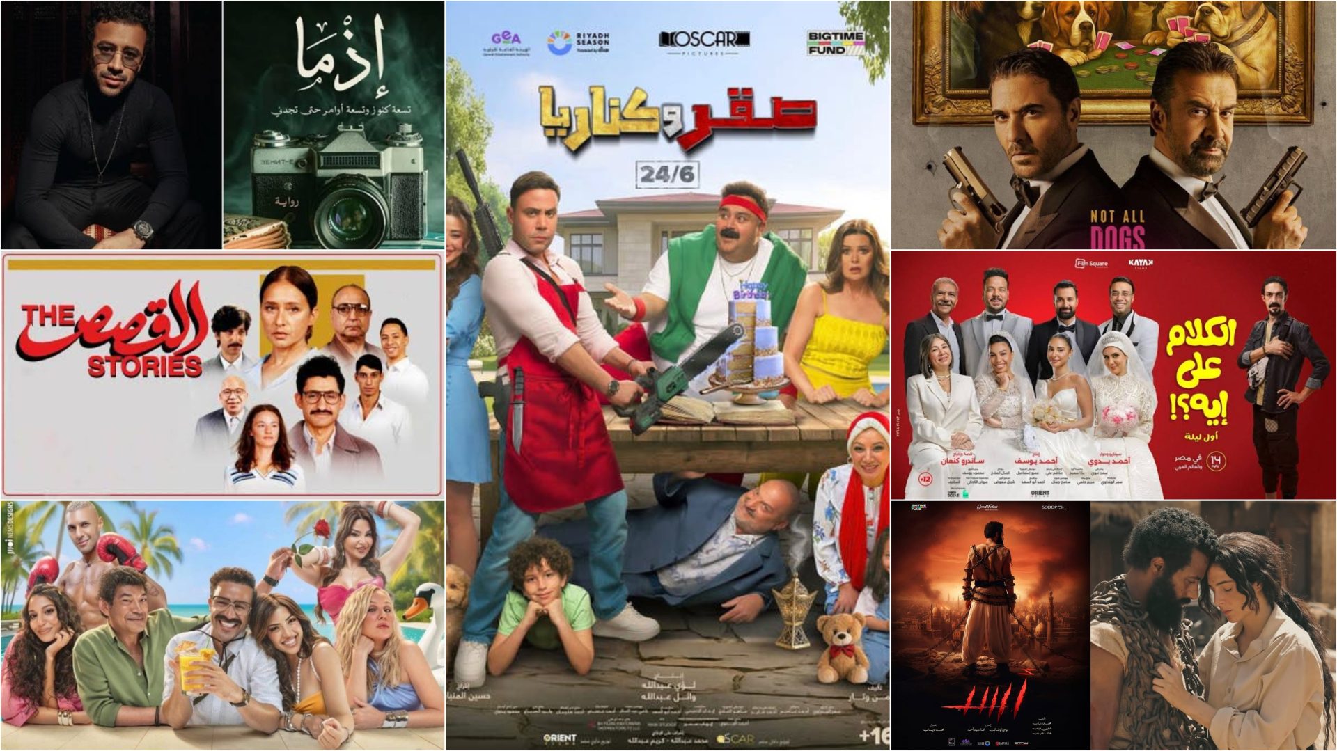 إيرادات السينما.. فيلم صقر وكناريا ينتزع الصدارة من 7 Dogs