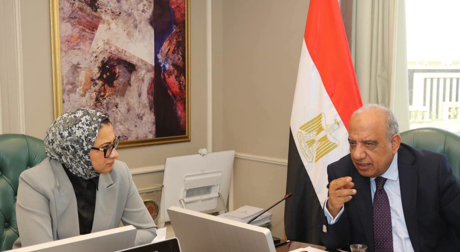 وزير الكهرباء ومحافظ الوادي الجديد يبحثان التوسع في مشروعات الطاقة الشمسية