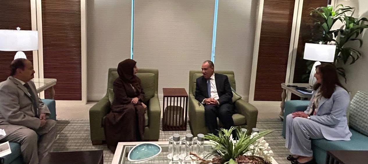 وزير الخارجية يلتقي وزيرة خارجية اليمن ويبحثان جهود التهدئة ومستجدات الأوضاع الإقليمية